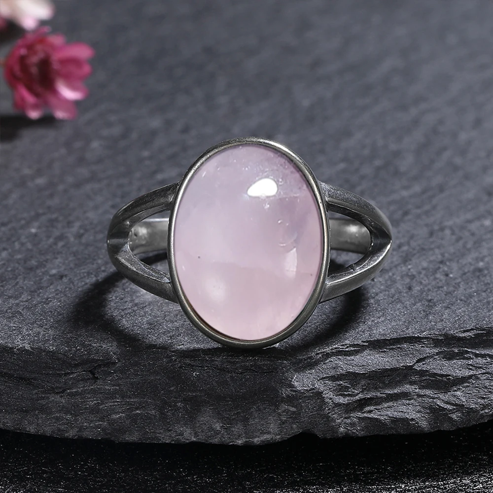 Turquoise Stone Ring - S925 Silver Rings Big 10*14mm Oval
